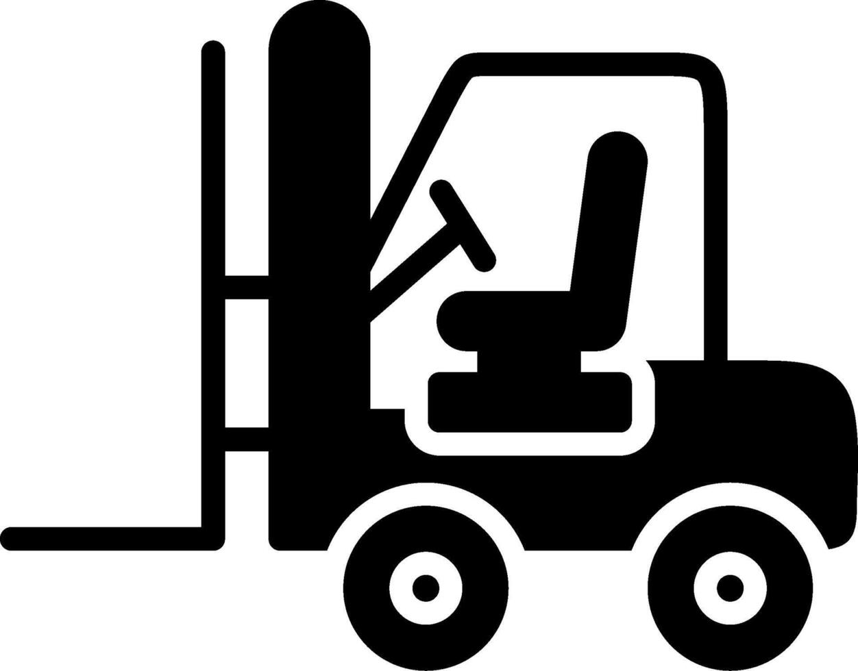 Forklift Glyph Icon Design vector