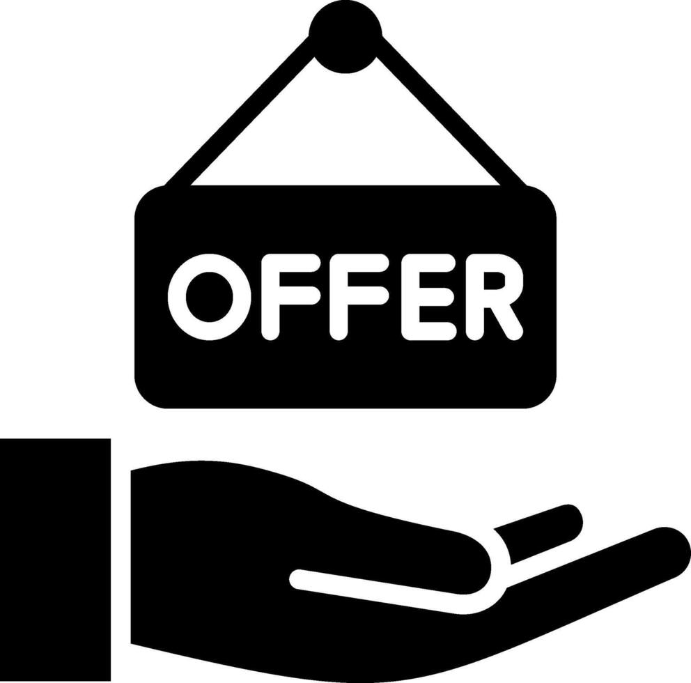 Offer Glyph Icon Design vector