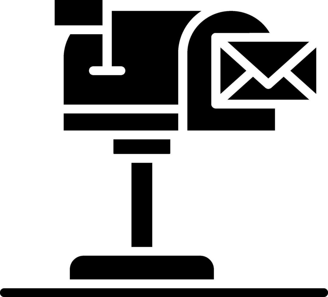 Mail Slot Glyph Icon Design vector