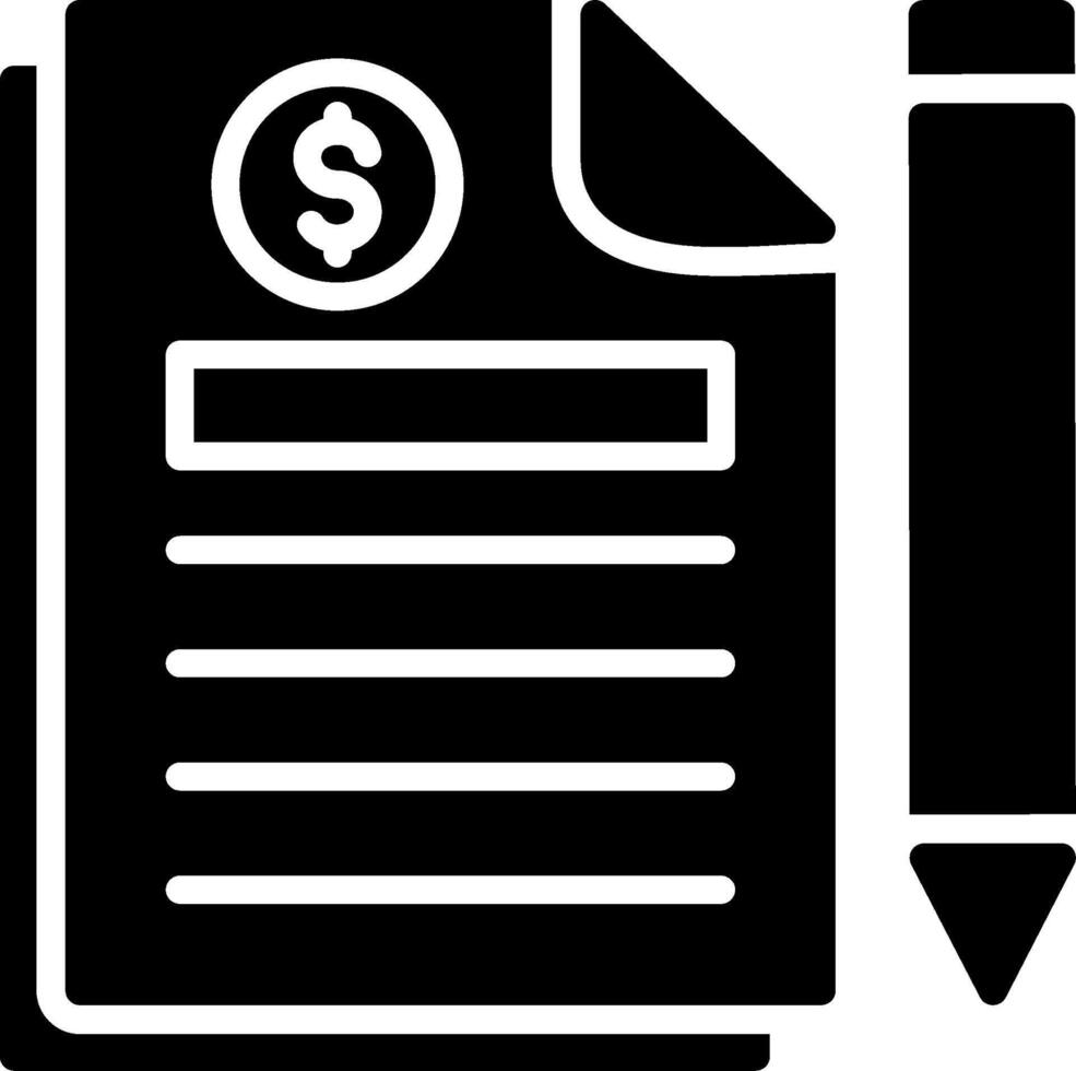 Statement Glyph Icon Design vector
