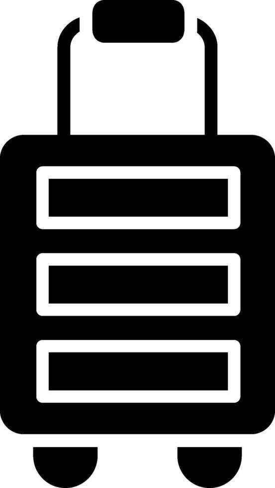 Suitcase Glyph Icon Design vector