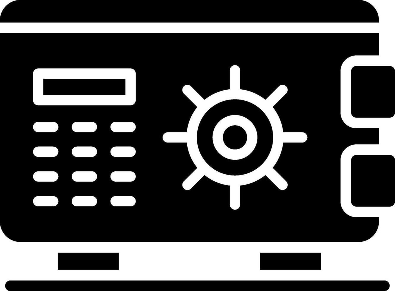 Safebox Glyph Icon Design vector