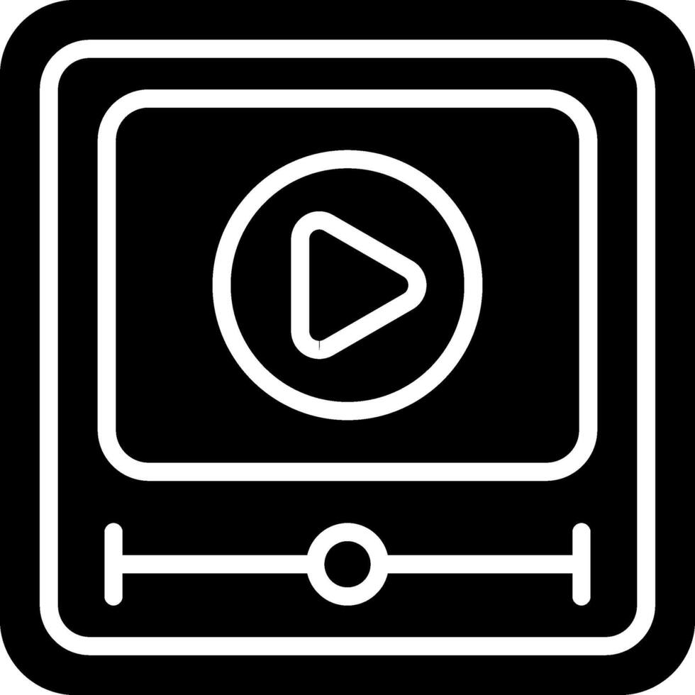 Play Glyph Icon Design vector