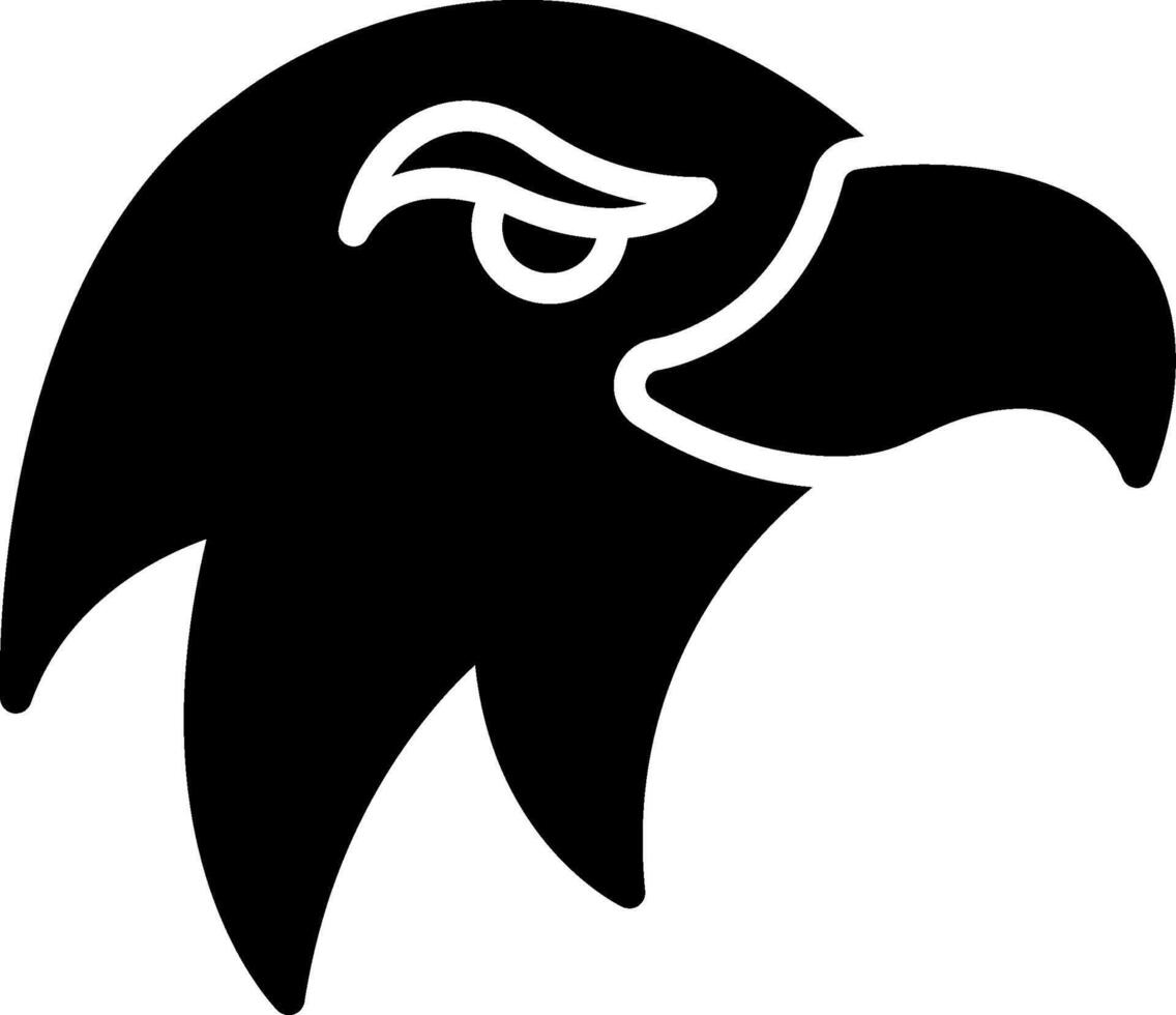 Eagle Glyph Icon Design vector