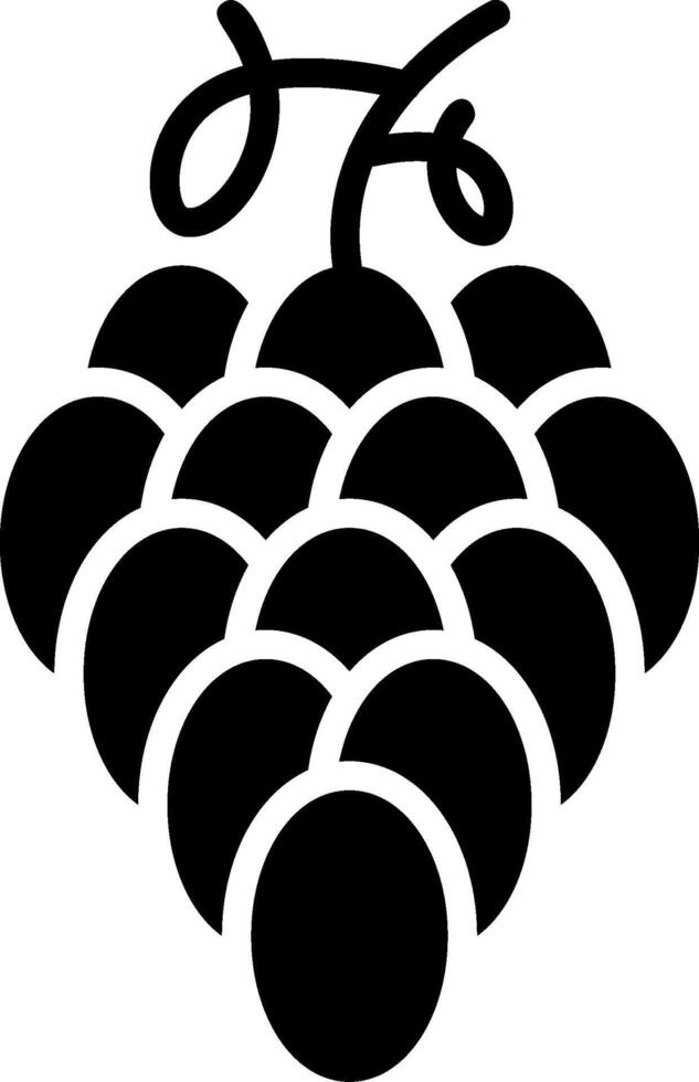 Grapes Glyph Icon Design vector
