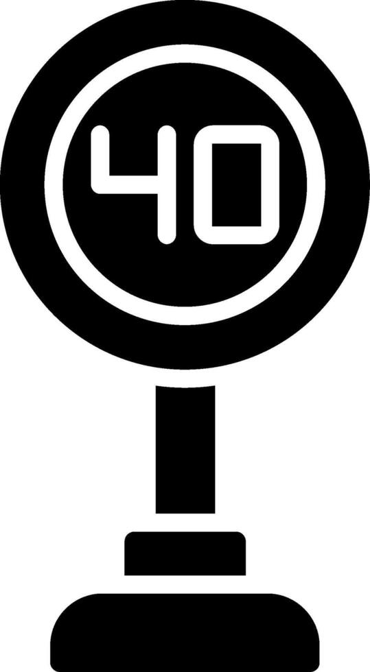 Speed Limit Glyph Icon Design vector