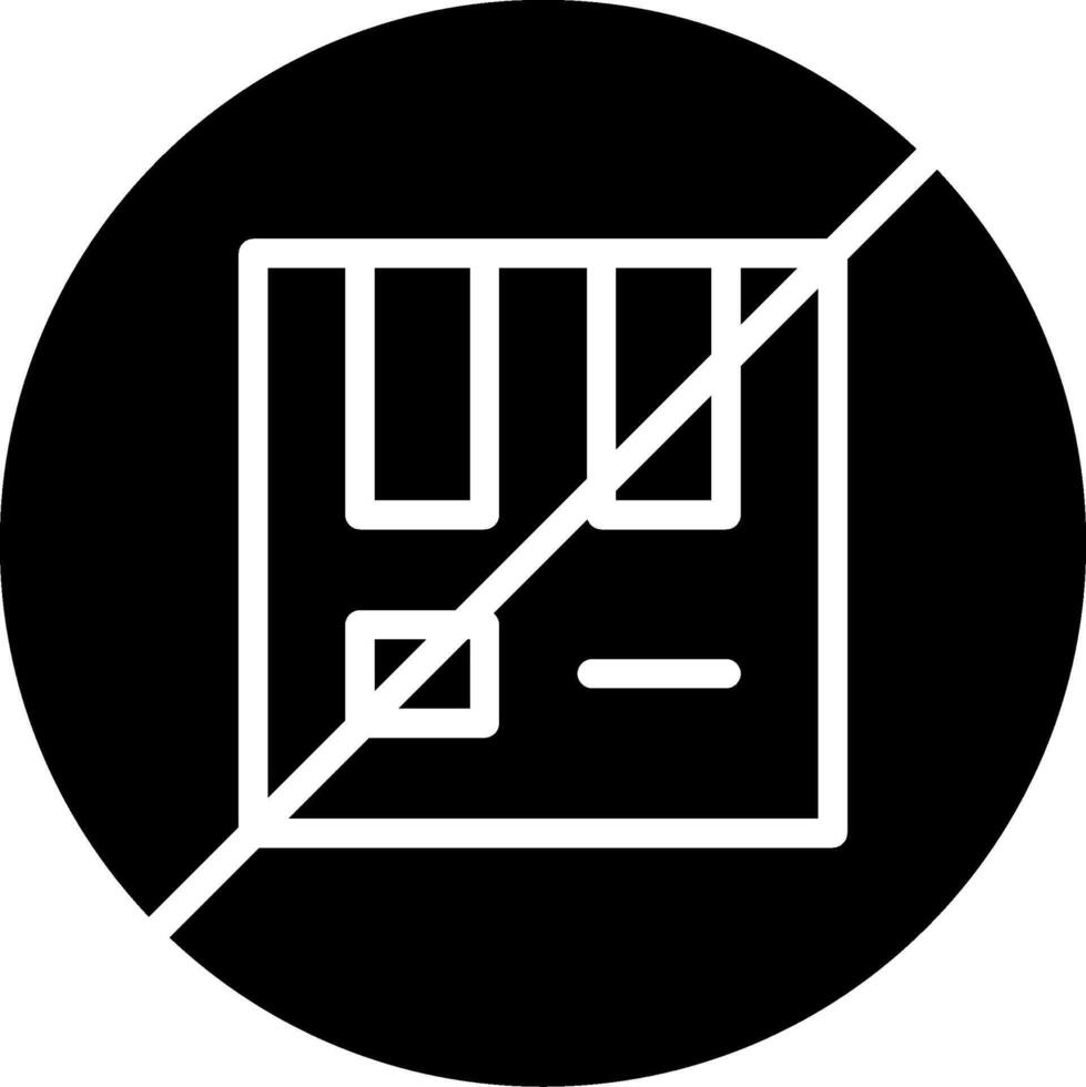 Out Of Stock Glyph Icon Design vector