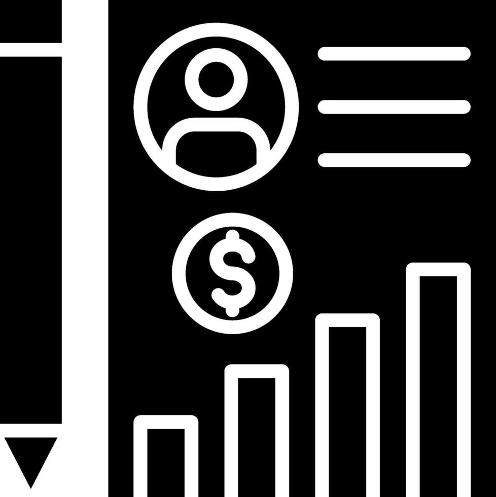 Portfolio Glyph Icon Design vector