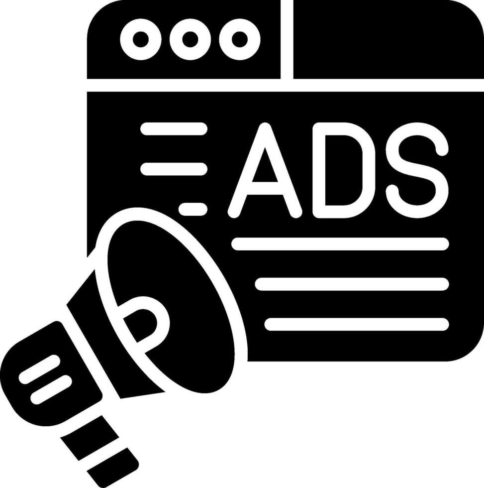 Advertising Glyph Icon Design vector