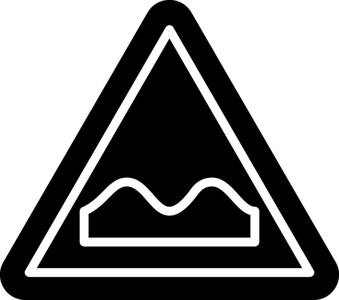 Uneven Road Glyph Icon Design vector