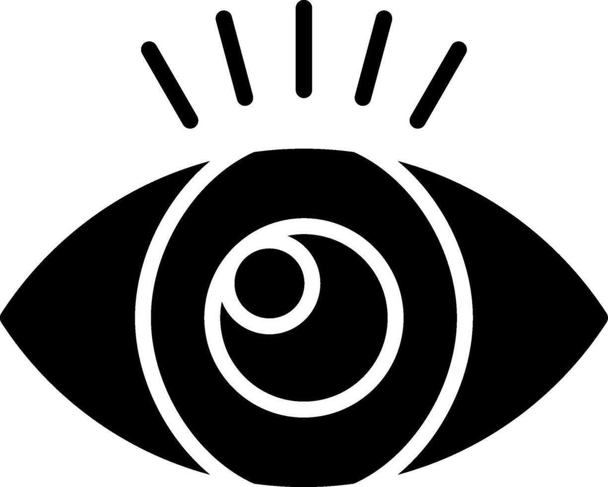 Eye Glyph Icon Design vector