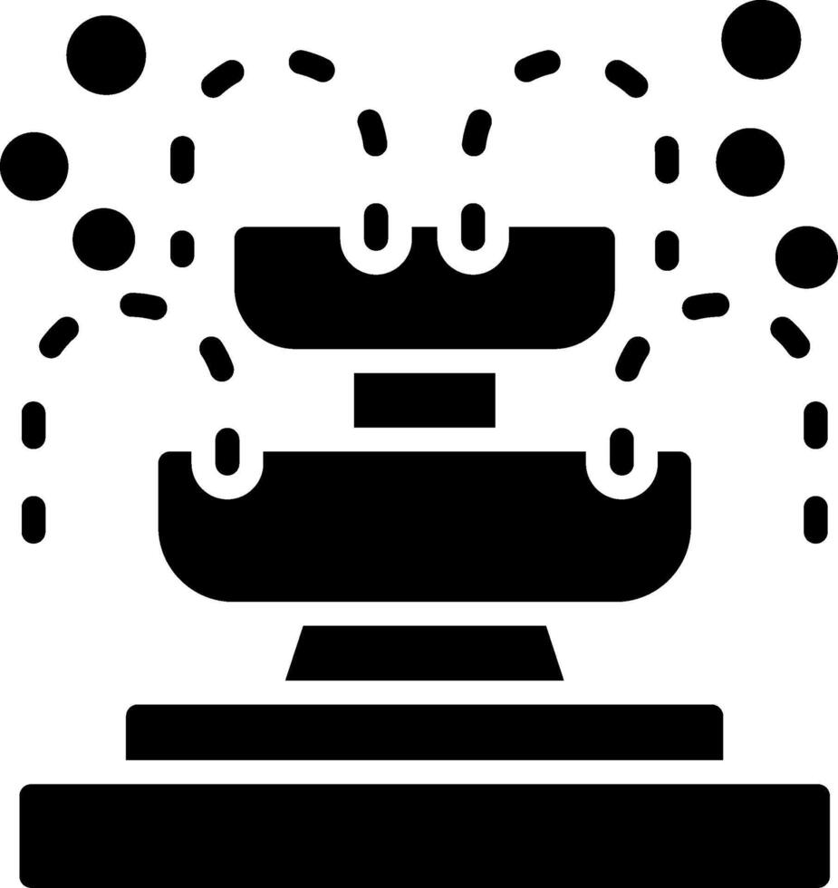 Fountain Glyph Icon Design vector