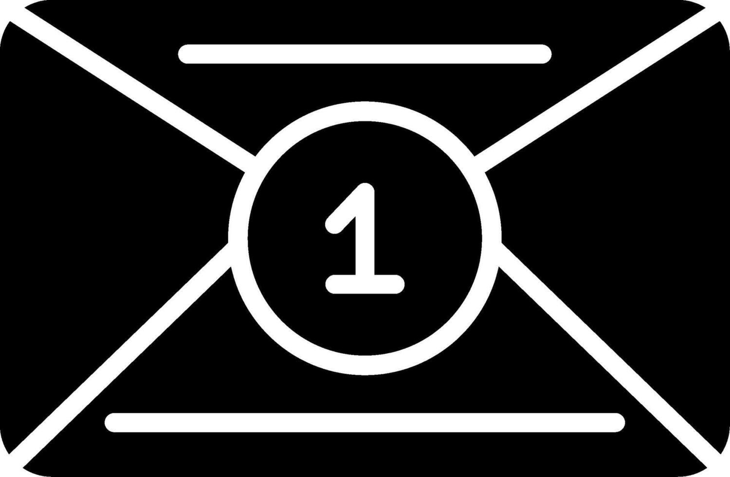 Mail Glyph Icon Design vector