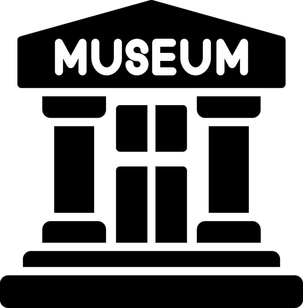 Museum Glyph Icon Design vector