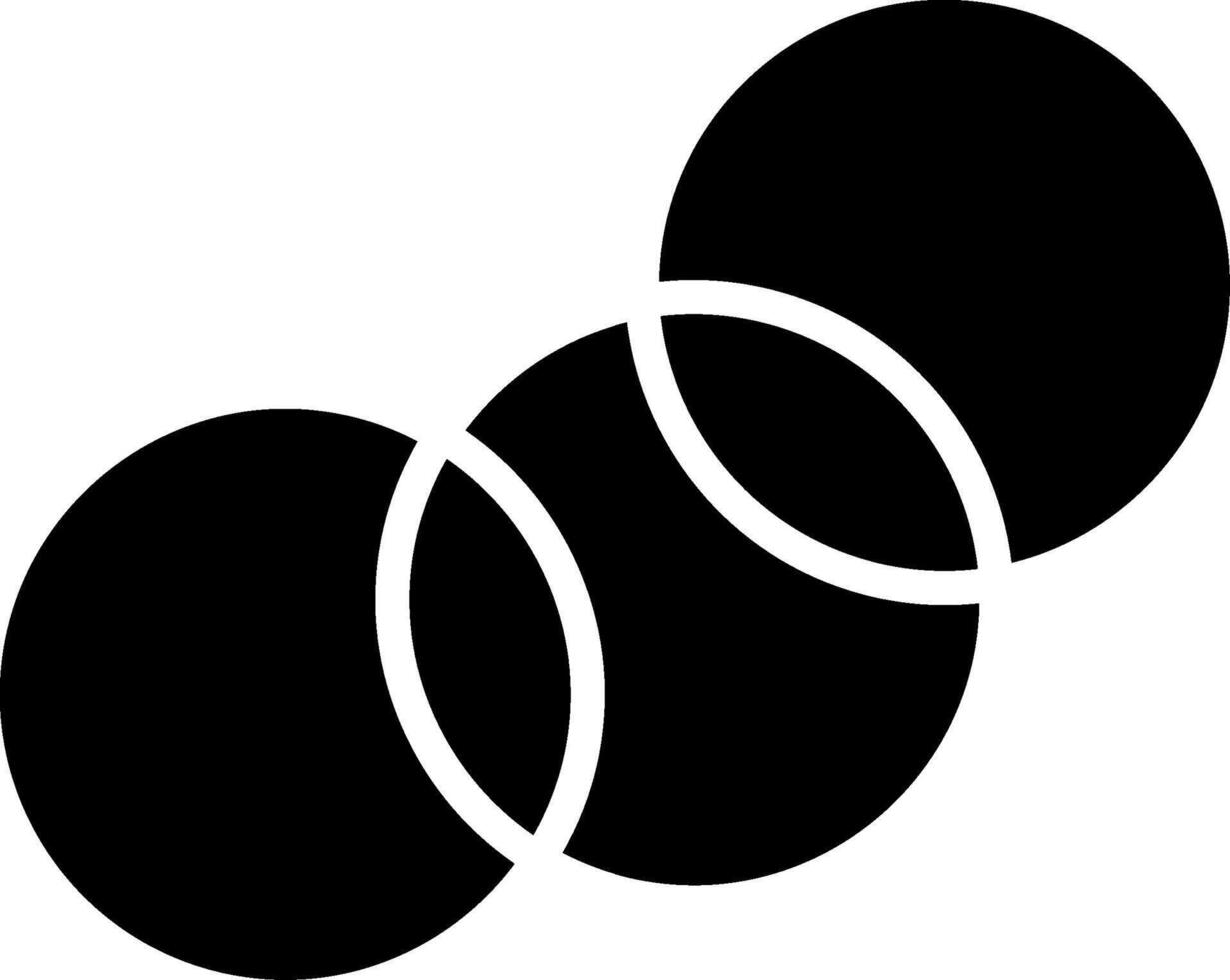 Venn Diagram Glyph Icon Design vector