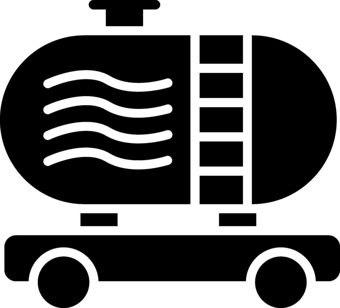 Tanker Glyph Icon Design vector
