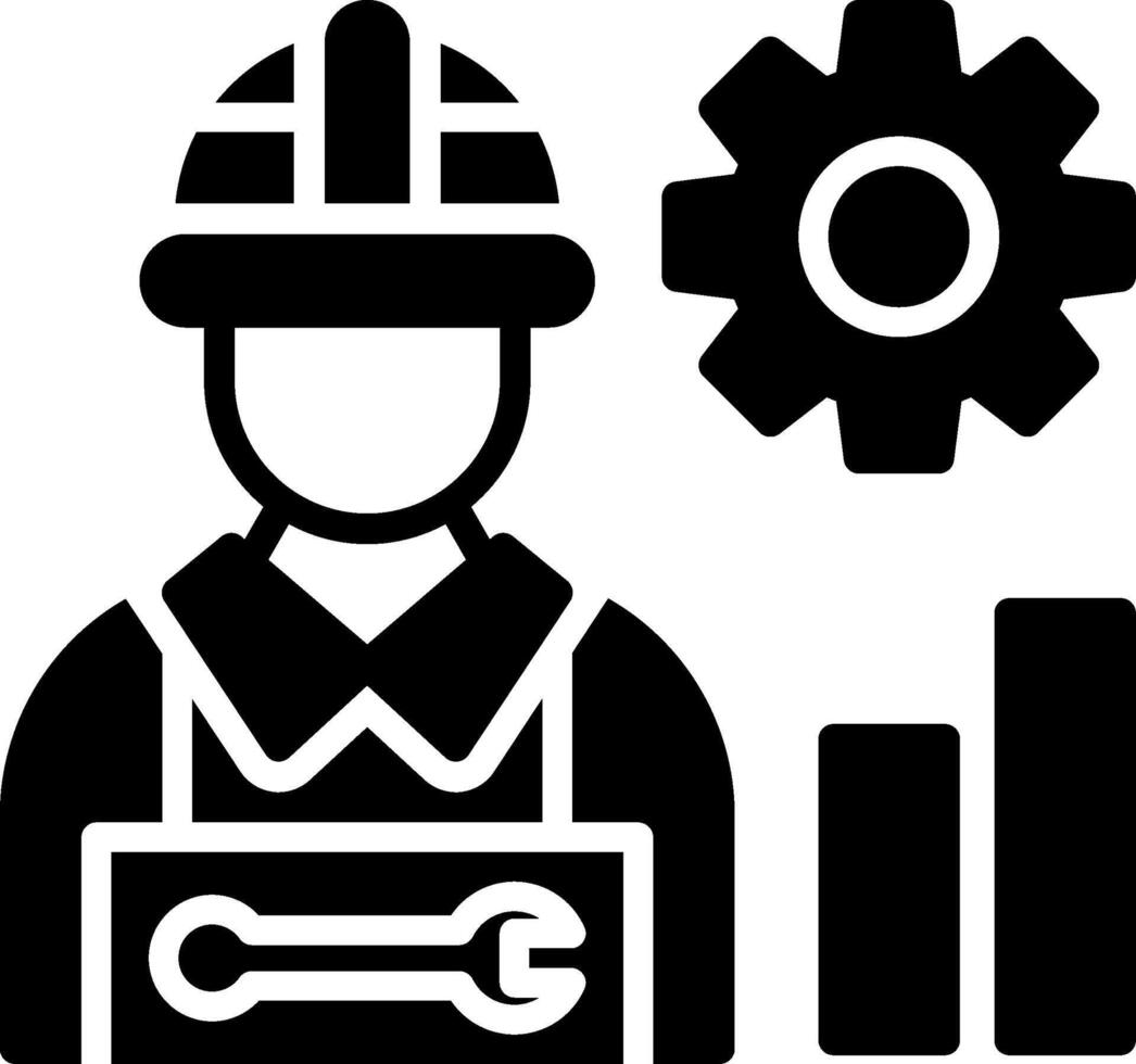 Worker Glyph Icon Design vector