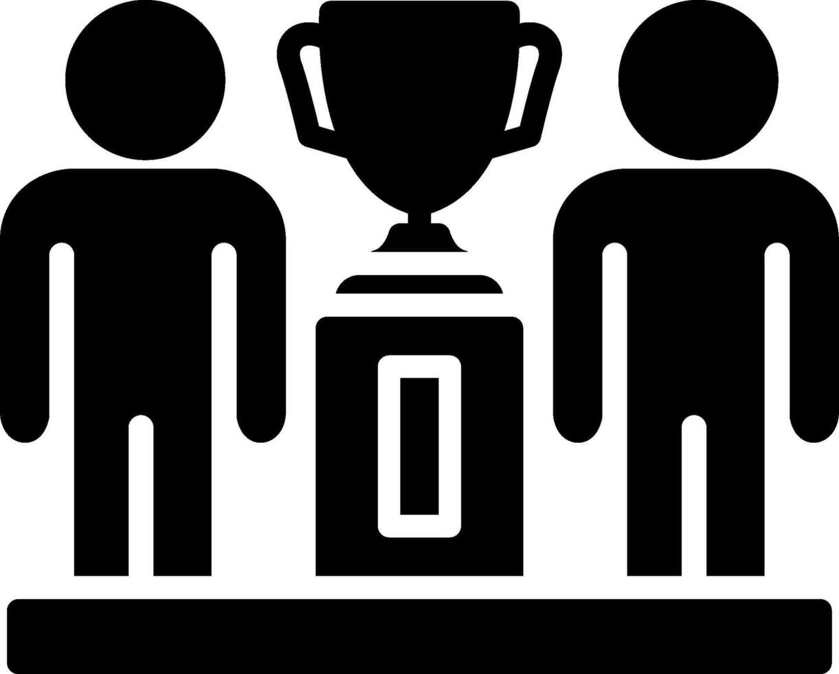 Winner Glyph Icon Design vector