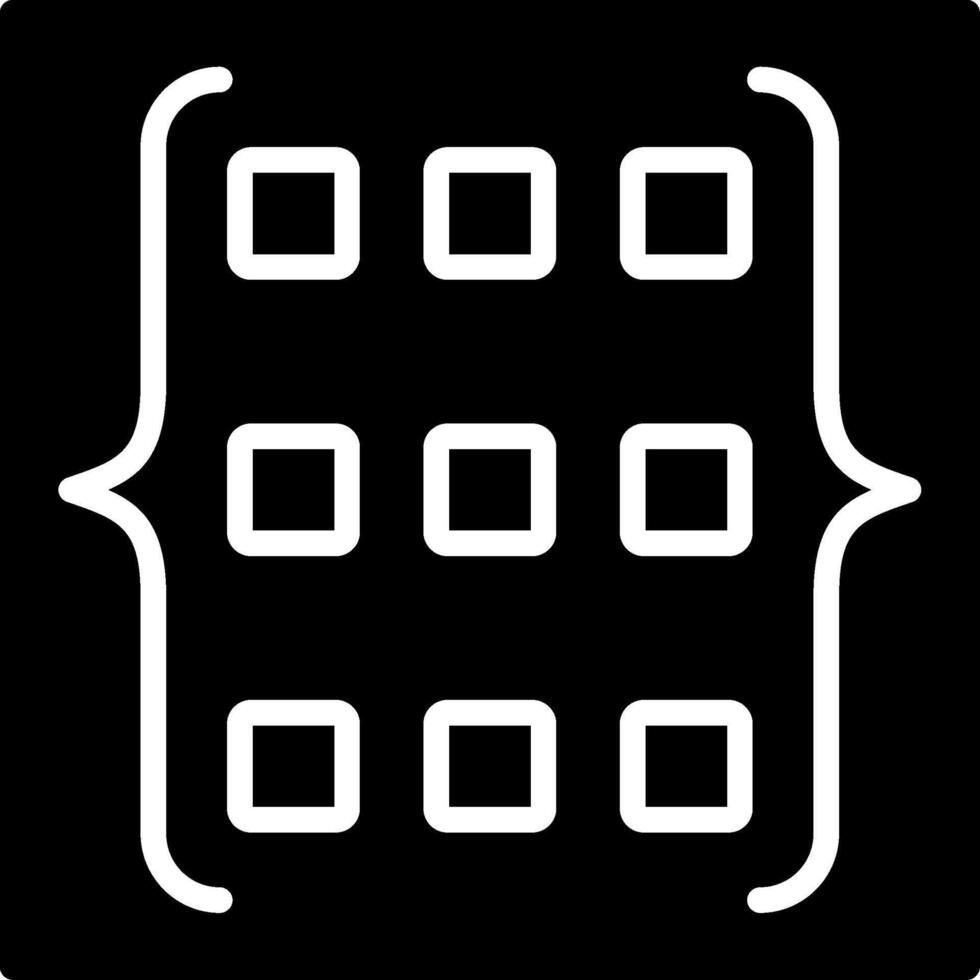 Matrix Glyph Icon Design vector