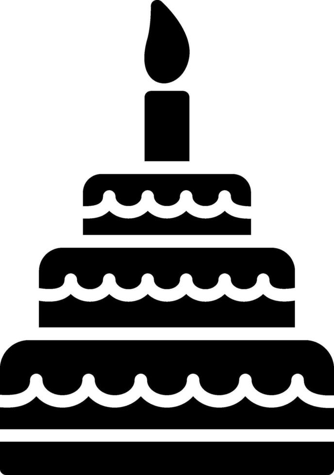 Birthday Cake Glyph Icon Design vector