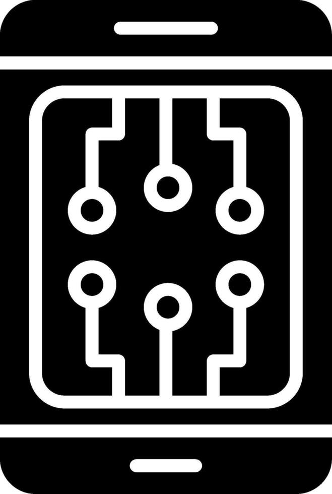 Smartphone Glyph Icon Design vector