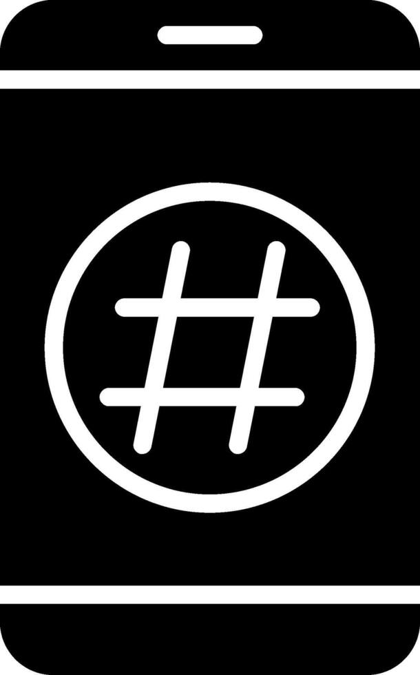 Hashtag Glyph Icon Design vector