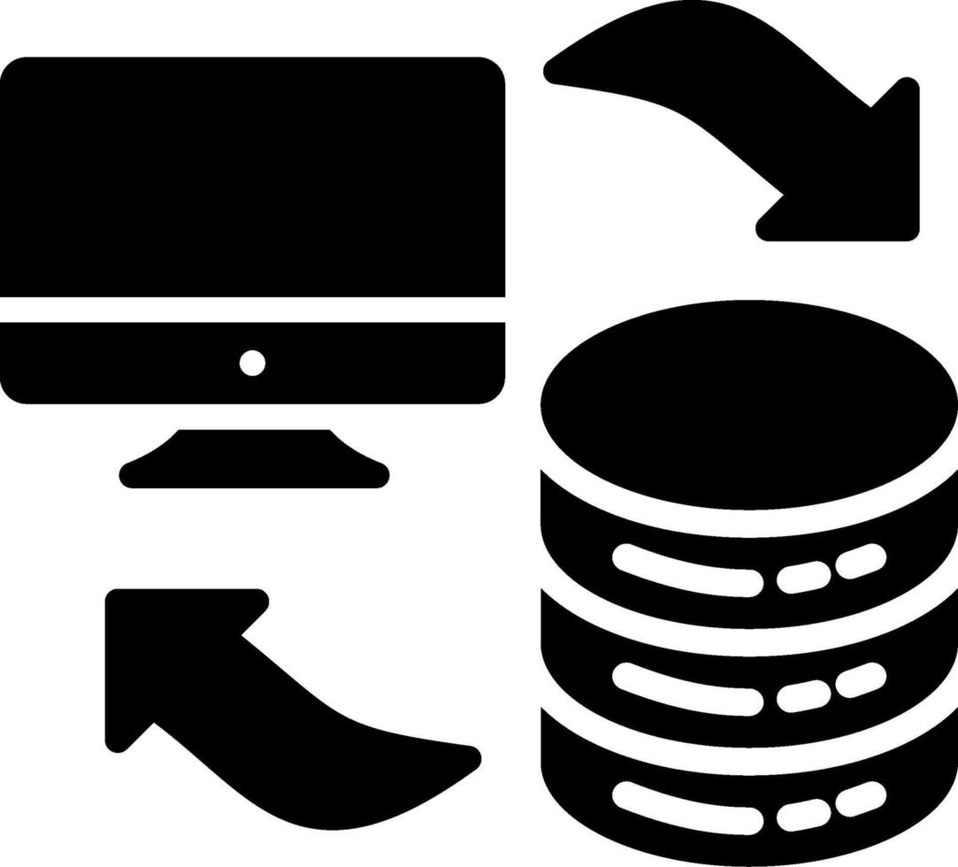 Data Sharing Glyph Icon Design vector