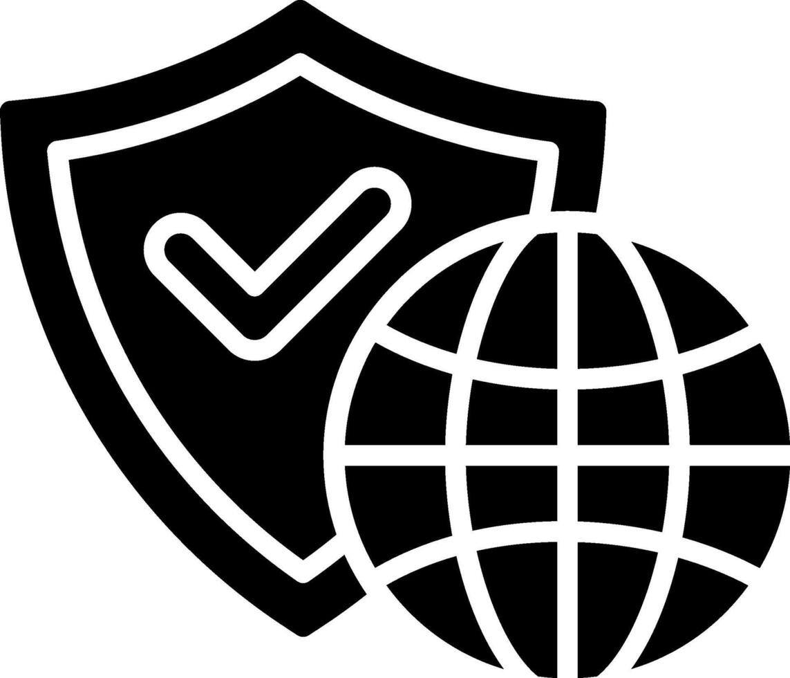 Security Glyph Icon Design vector