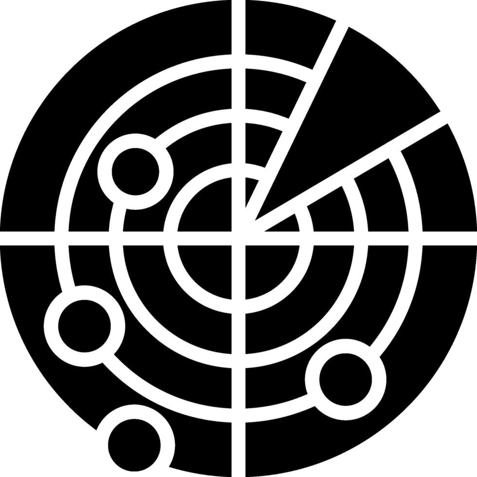 Radar Glyph Icon Design vector