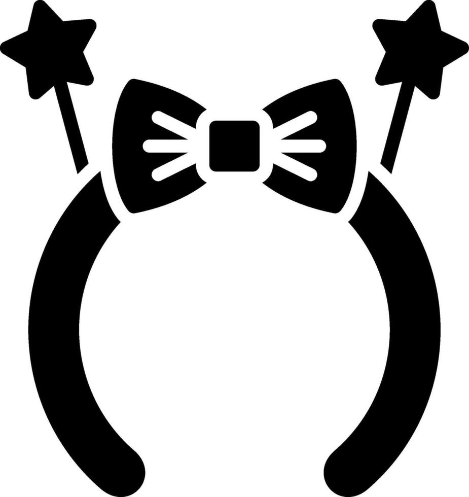 Headband Glyph Icon Design vector