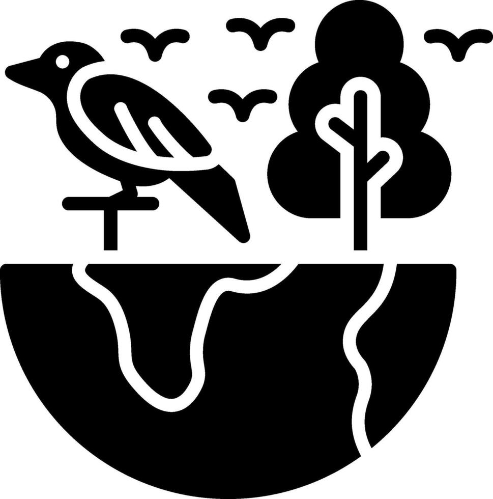 Biodiversity Glyph Icon Design vector