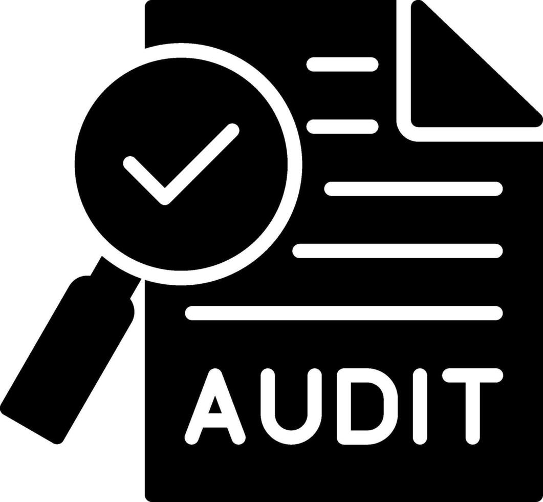 Audit Glyph Icon Design vector