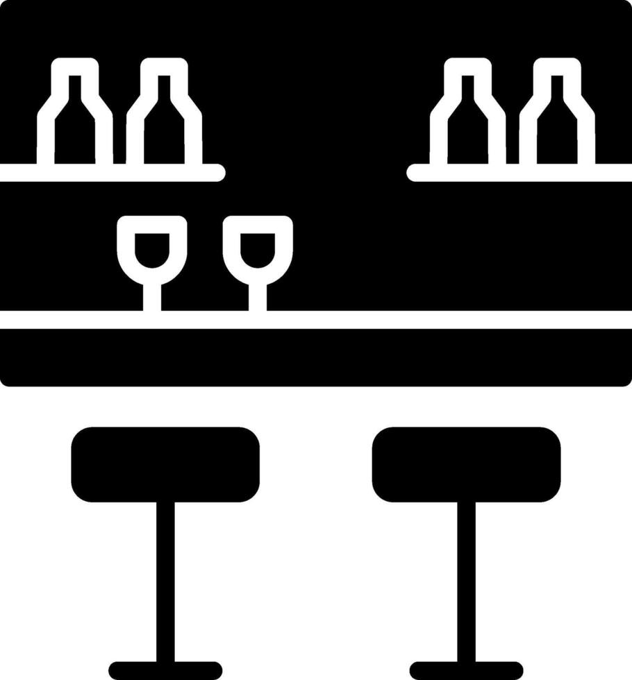 Bar Glyph Icon Design vector