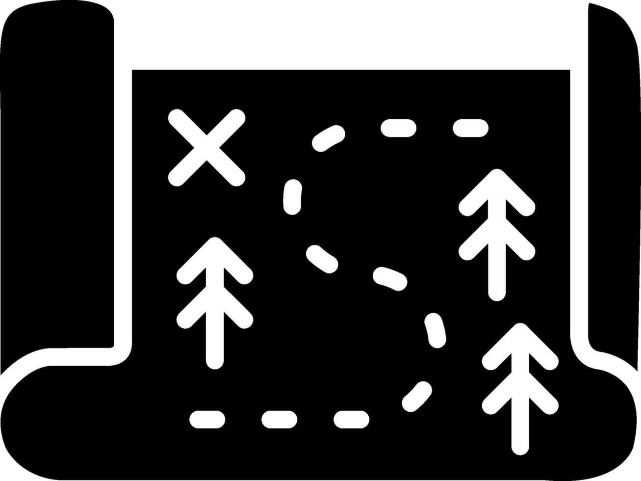 Map Glyph Icon Design vector