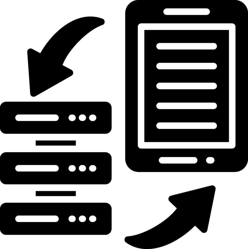 Data Storage Glyph Icon Design vector
