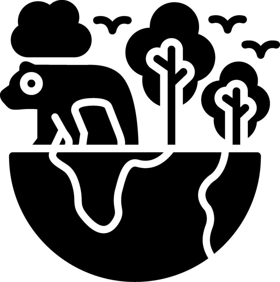 Ecology Glyph Icon Design vector
