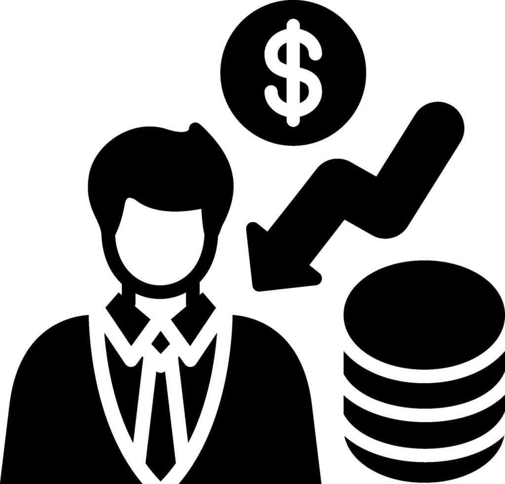 Economist Glyph Icon Design vector