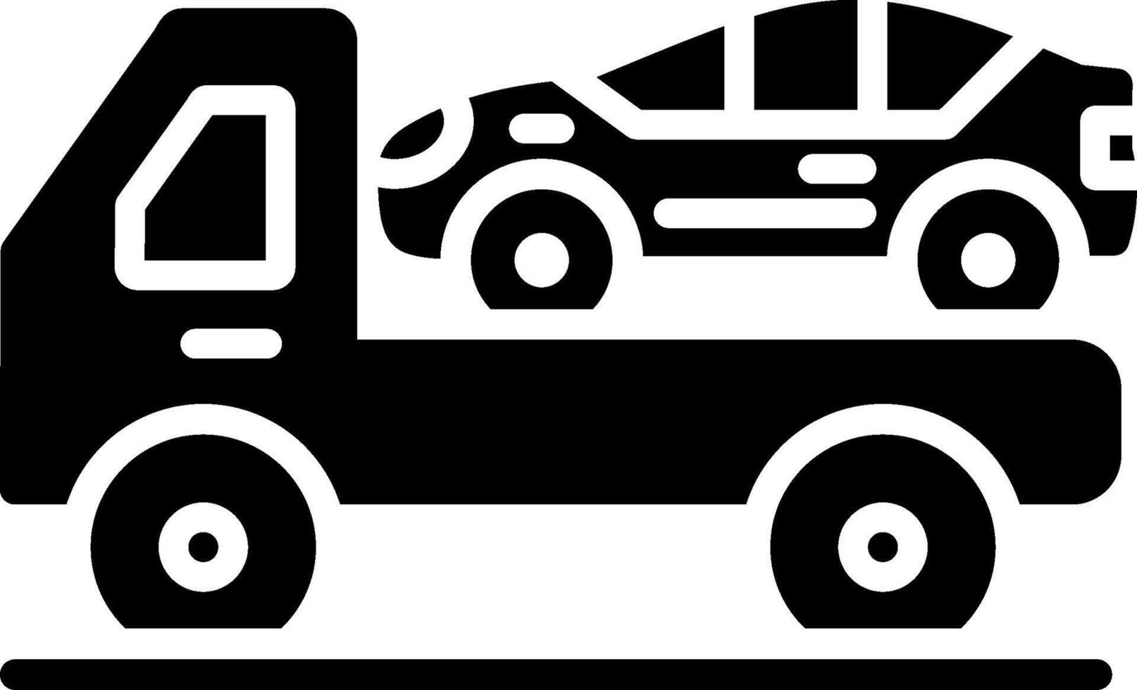 Truck Glyph Icon Design vector