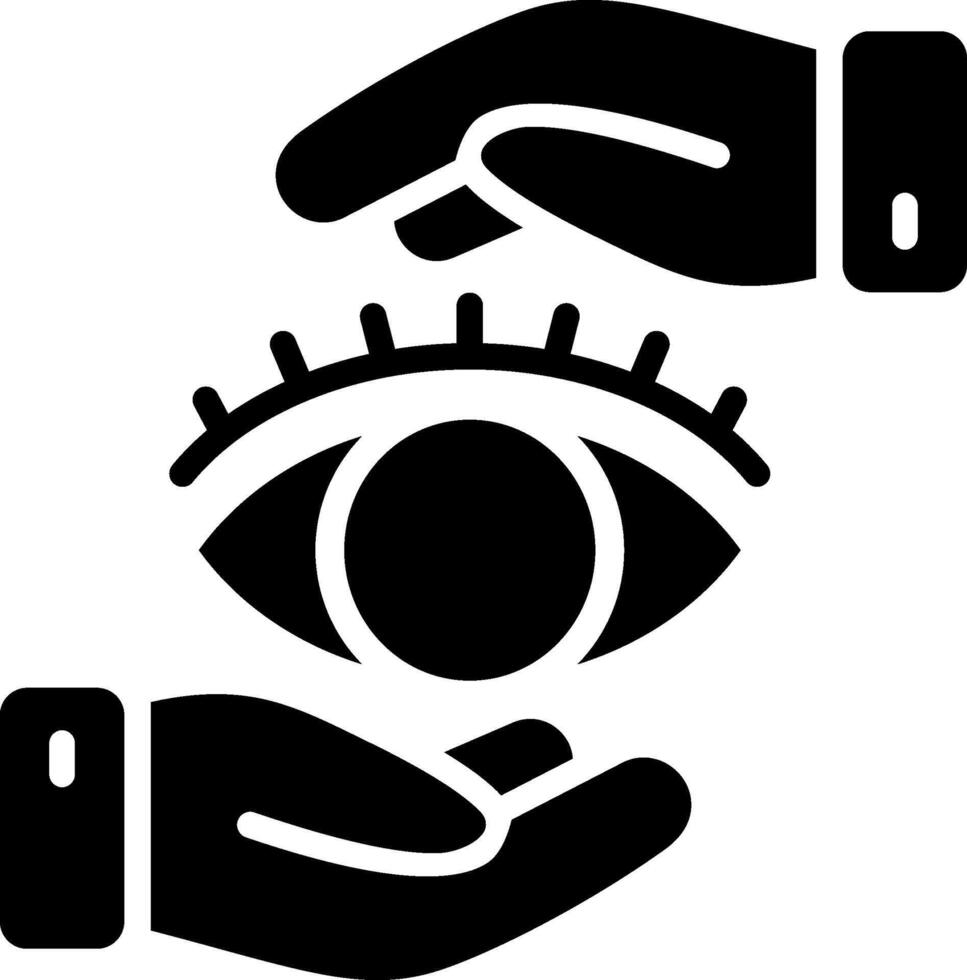 Eye Glyph Icon Design vector