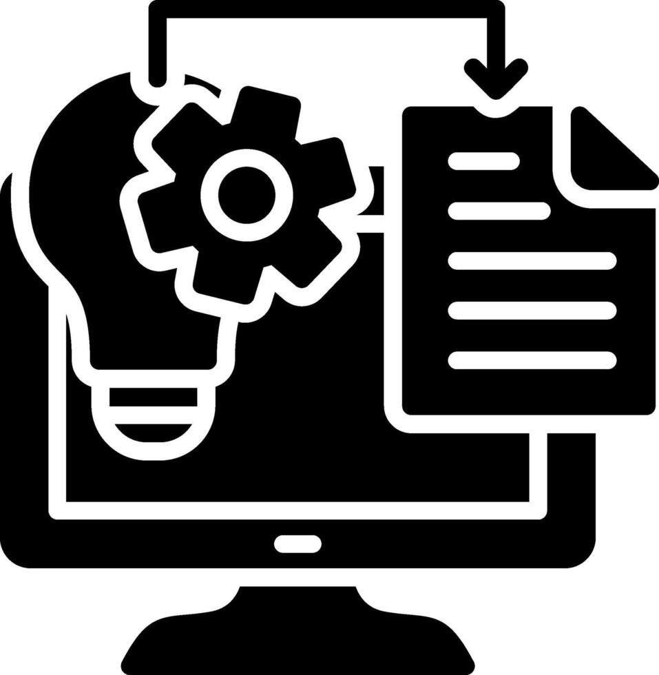 Implementation Glyph Icon Design vector