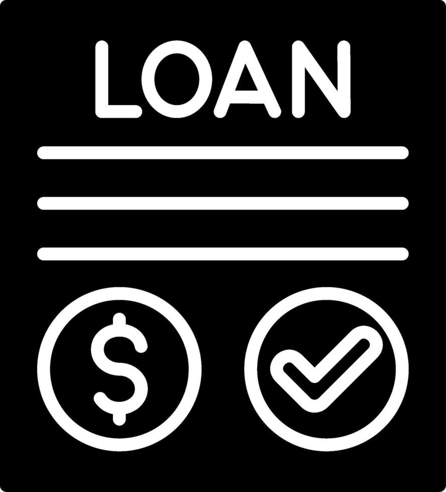 Loan Glyph Icon Design vector