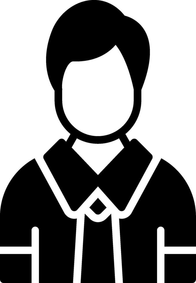 Man Glyph Icon Design vector