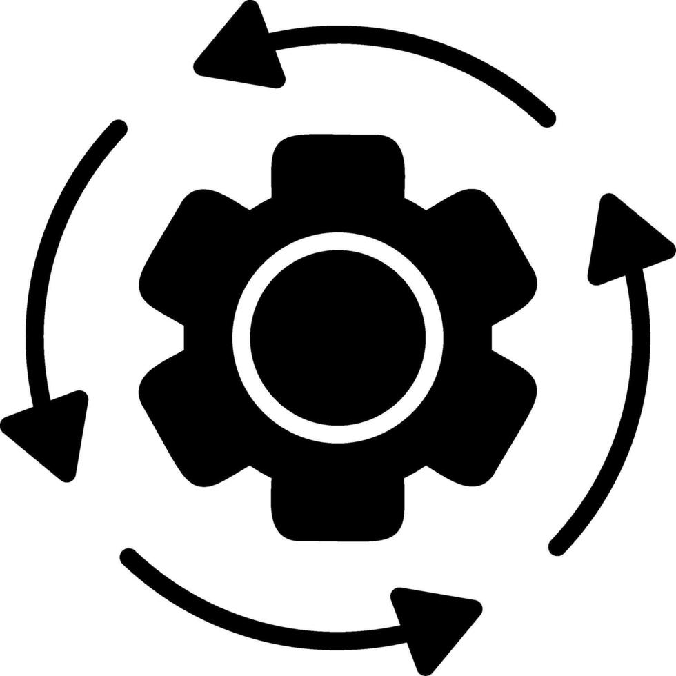 Process Glyph Icon Design vector
