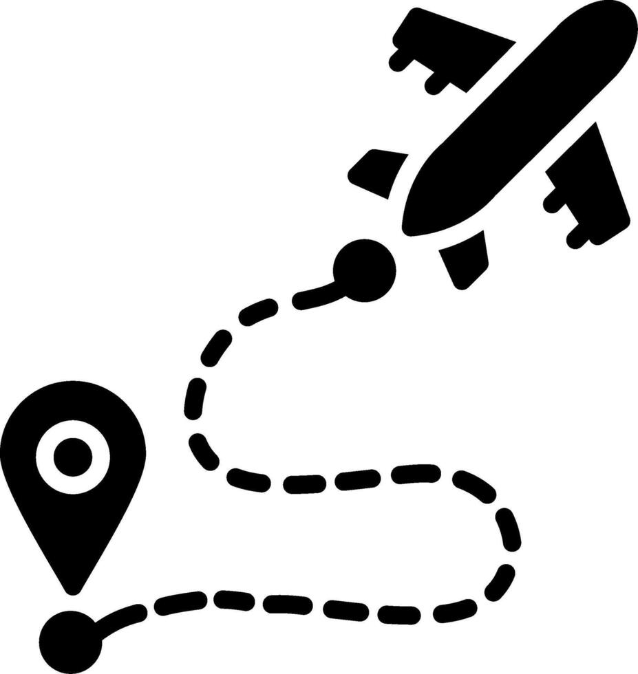 Route Glyph Icon Design vector