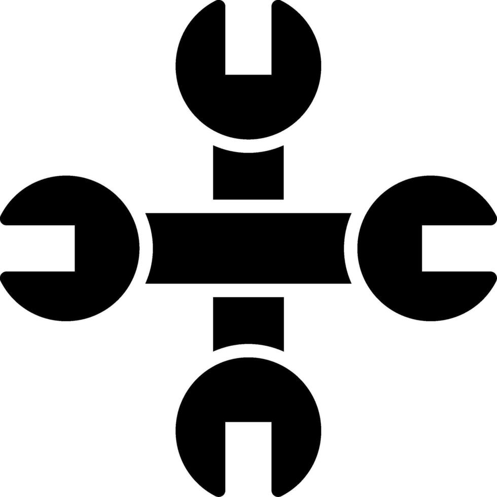Wrench Glyph Icon Design vector
