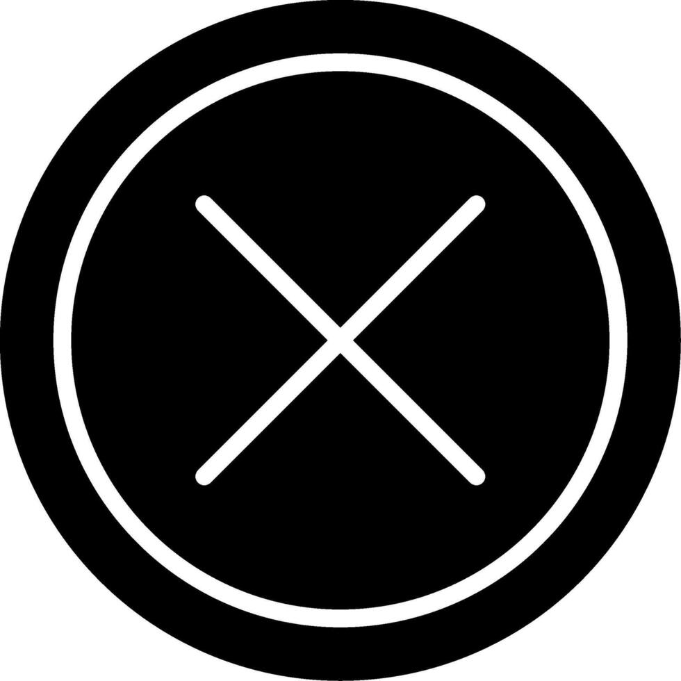 Close Glyph Icon Design vector