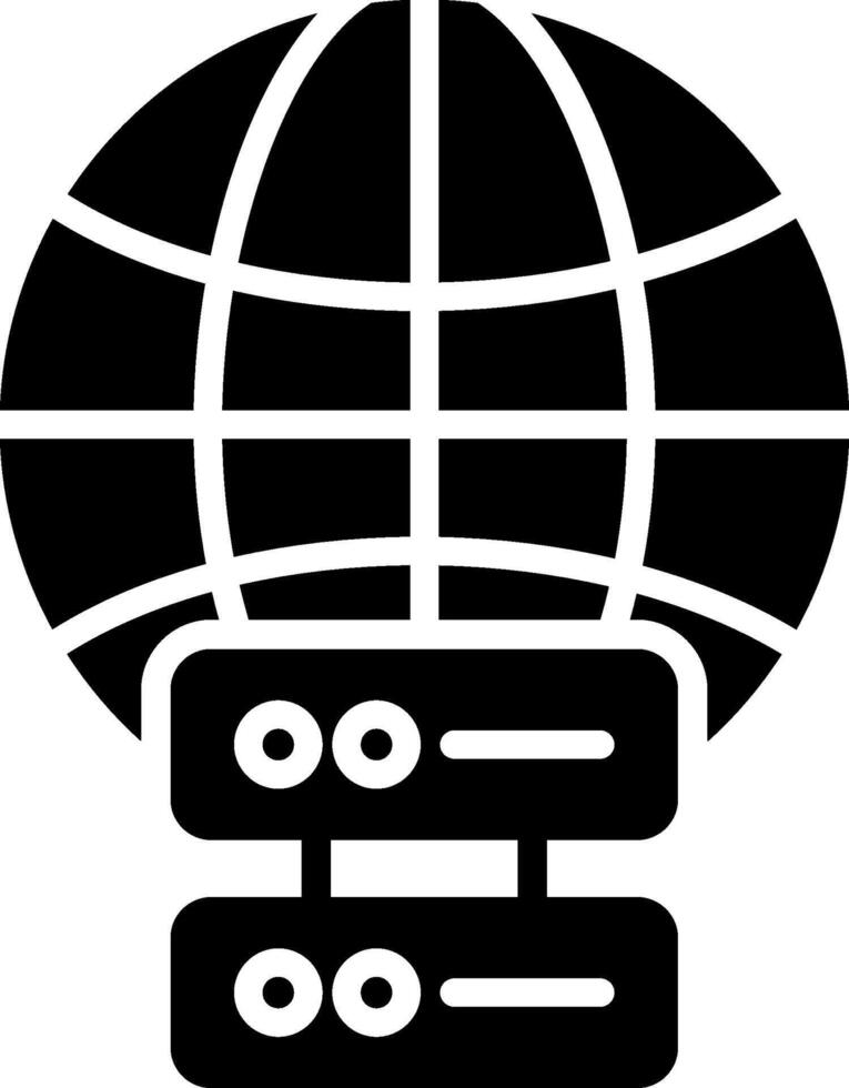 Globe Glyph Icon Design vector