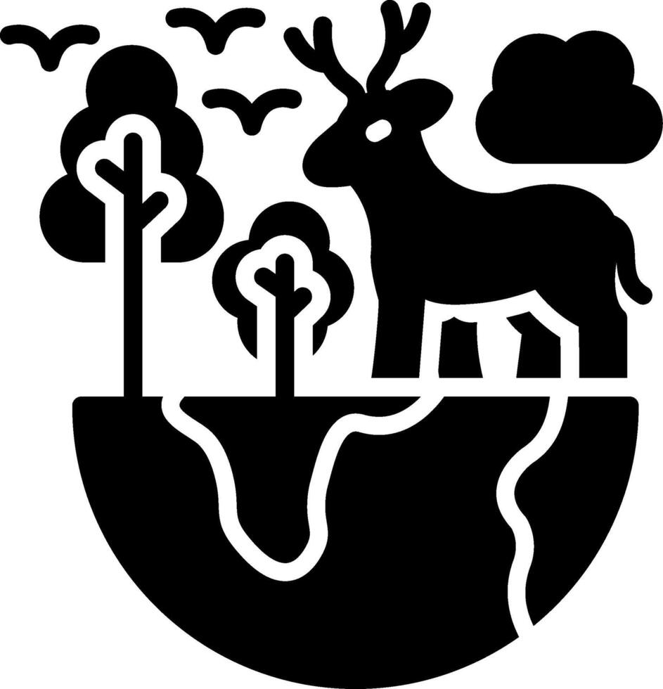 Earth Glyph Icon Design vector
