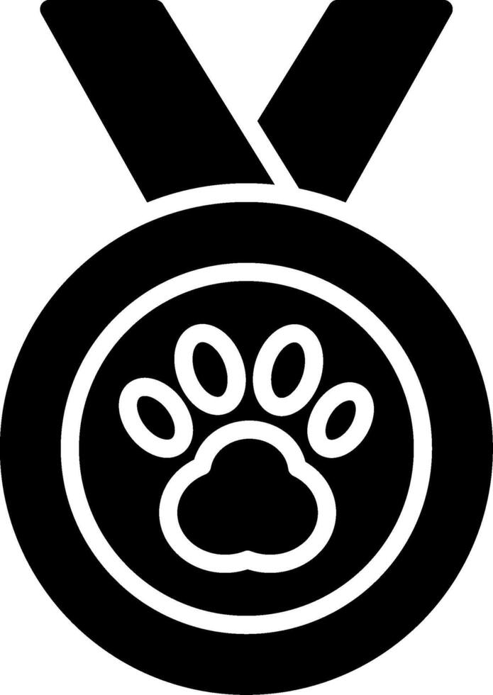 Medal Glyph Icon Design vector