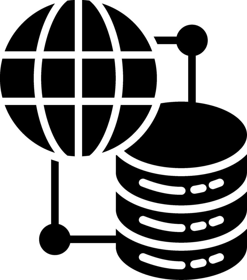 Server Glyph Icon Design vector